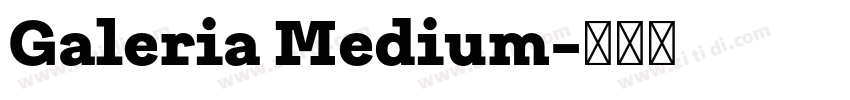 Galeria Medium字体转换